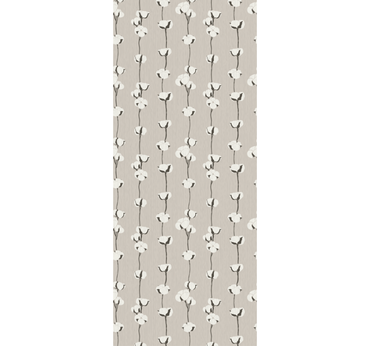 Tapet flori alei cu flori de bumbac - TenStickers