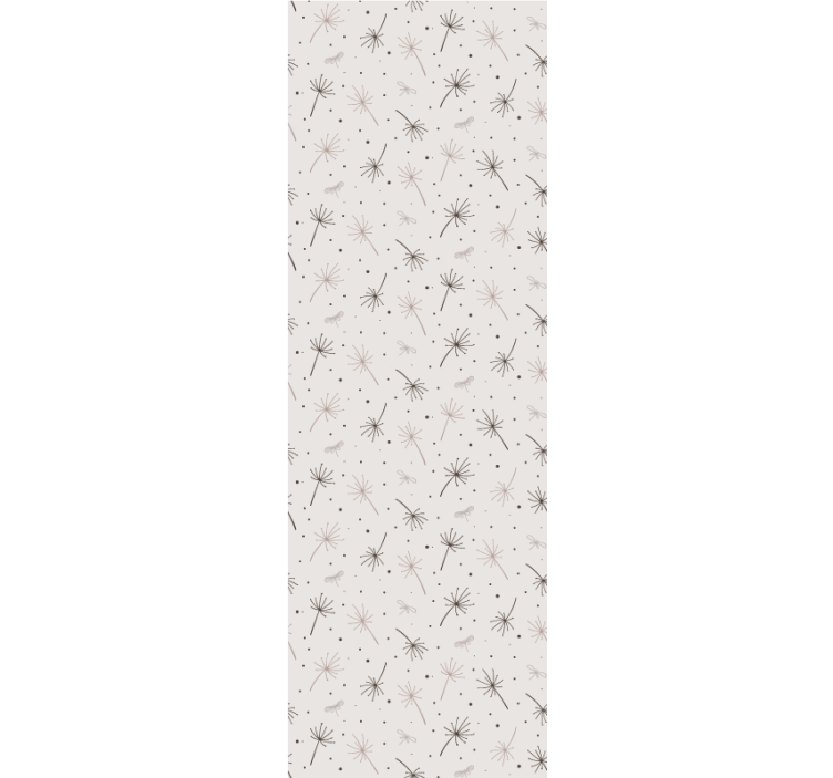 Tapet flori inspirație de păpădie gri - TenStickers