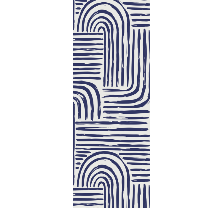 Tapet geometric design cu linii curbate - TenStickers