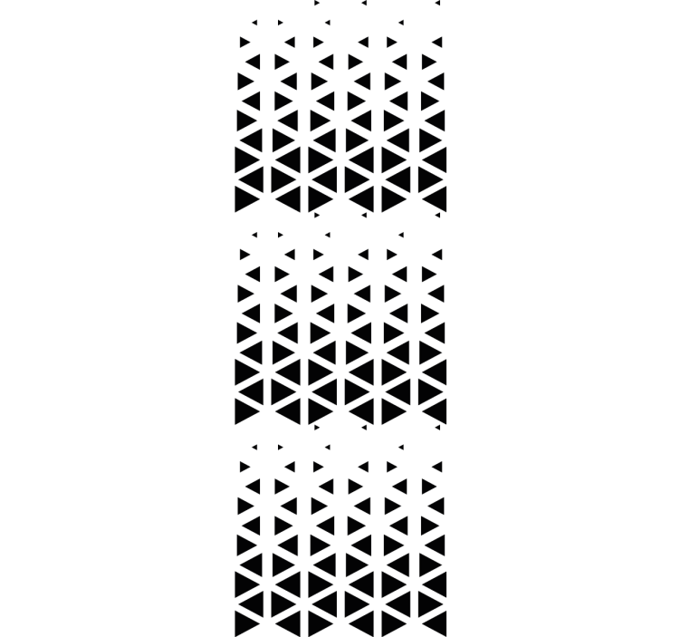 Tapet geometric aranjament triunghi negru - TenStickers