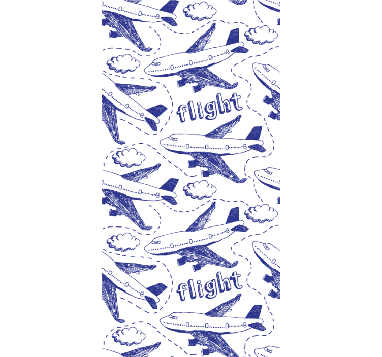 Orașe tapet scena zborului avionului - TenStickers