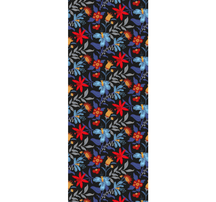 Tapet flori matrice florală vibrantă - TenStickers