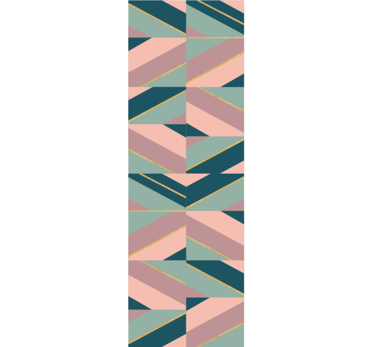 Tapet geometric unghiuri pastel abstracte - TenStickers