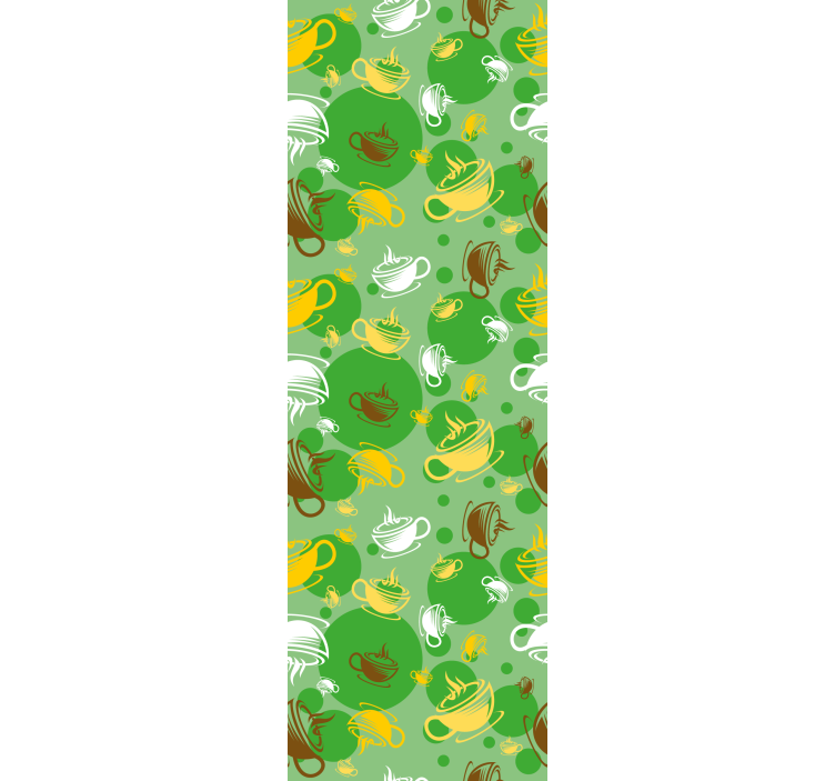 tapet bucătărie colecție de căni de cafea - TenStickers