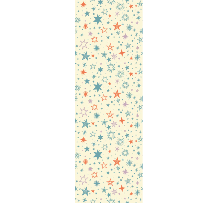 Tapet de pepinieră decoratiuni cu stele colorate - TenStickers