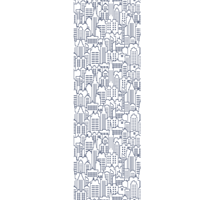 Orașe tapet siluete urbane - TenStickers