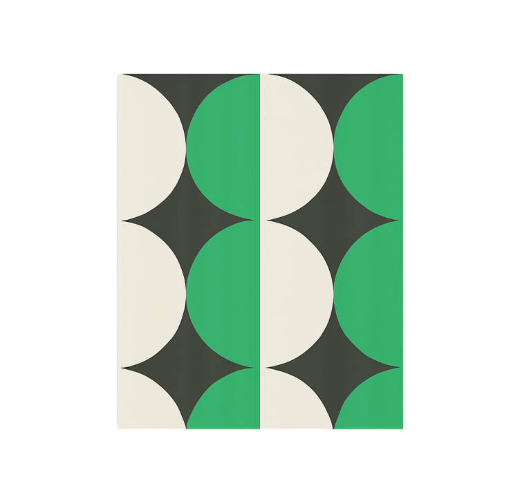 Tapet vintage armonia de smarald a anilor 1970 - TenStickers