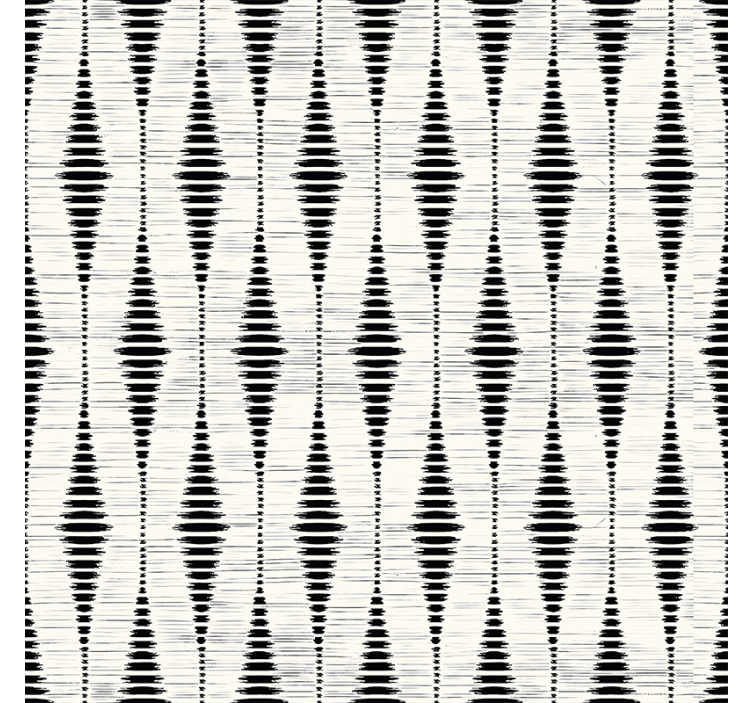 Geometric tapet ikat rabaul negru - TenStickers