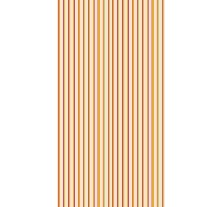 Tapet ornamental cu model retro în dungi pastelate - TenStickers