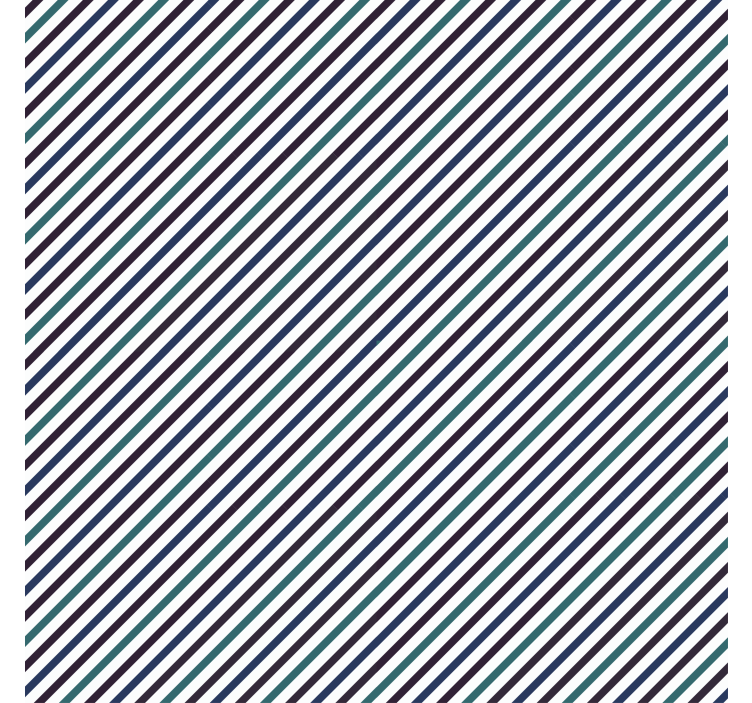 Tapet ornamental cu dungi diagonale albastre - TenStickers