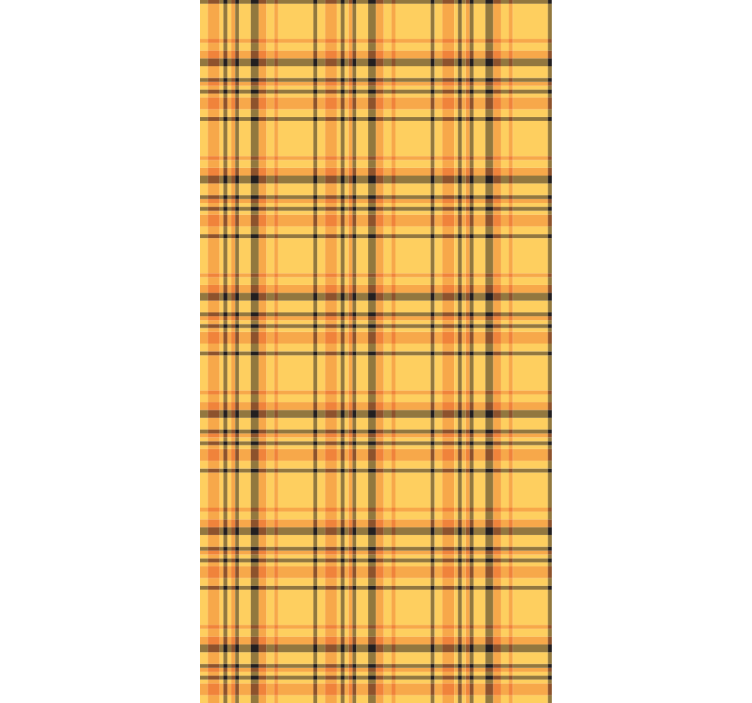 Tapet dormitor cu husă din țesătură în carouri - TenStickers