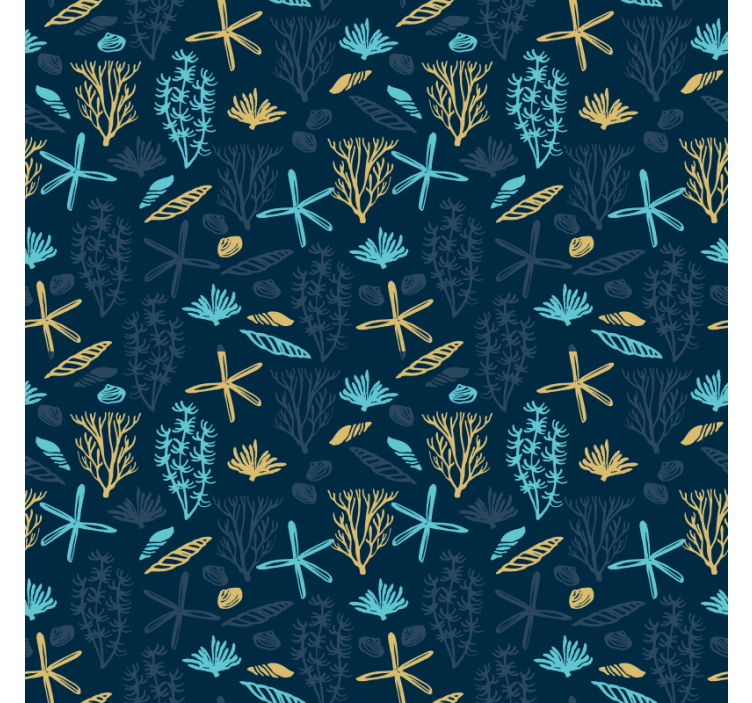 Tapet dormitor motiv inspirat de corali - TenStickers