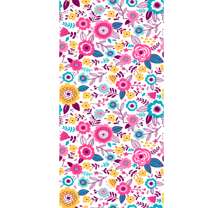 Tapet dormitor motivație botanică vibrantă - TenStickers