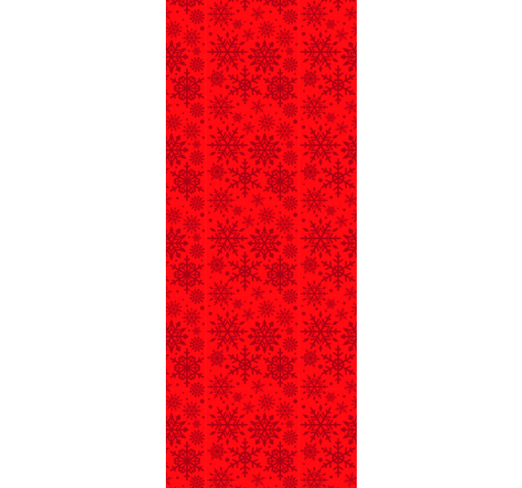 Crăciun tapet fulgi de zăpadă roșii - TenStickers