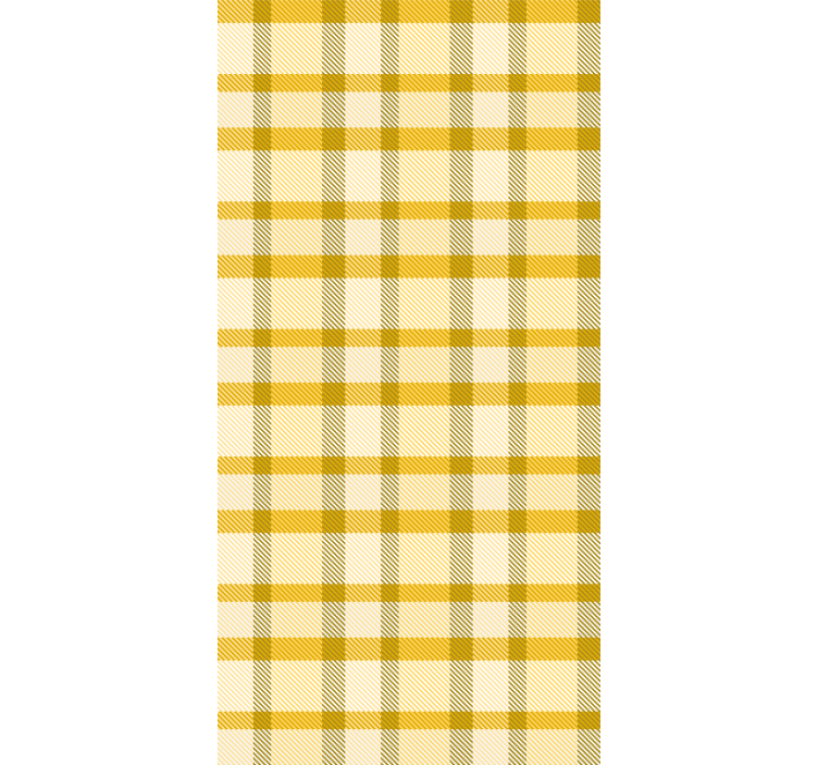 Tapet hol pătrate galbene și albe cu model - TenStickers