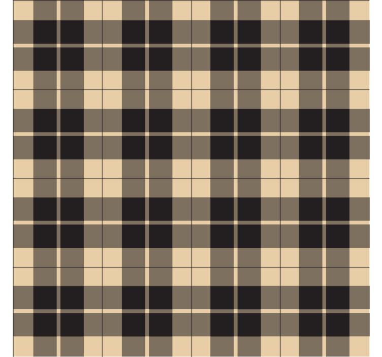 Tapet hol pătrate bej cu linii negre - TenStickers