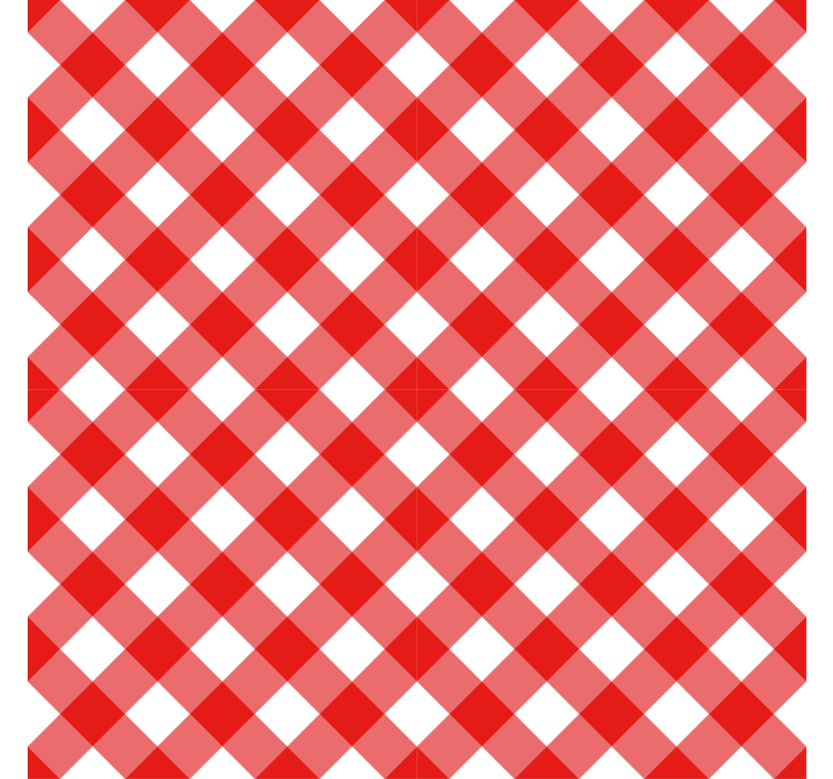 Tapet hol pătrate modelate roșii și albe - TenStickers