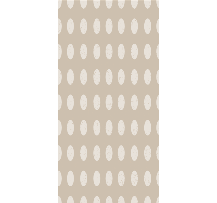 Tapet de sufragerie cu model geometric cercuri albe - TenStickers