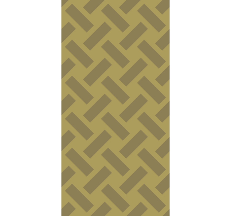 Tapet de sufragerie model geometric galben pătrat - TenStickers