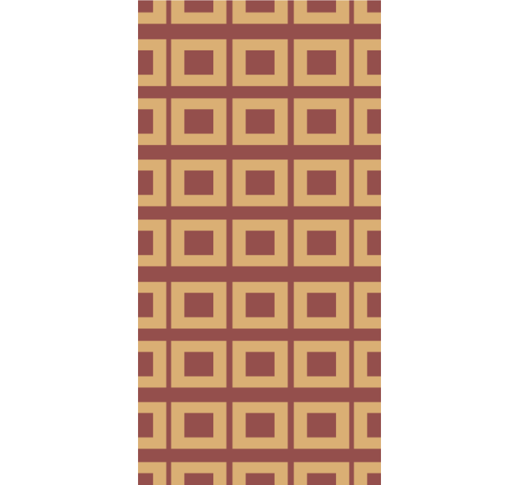 Tapet de sufragerie pătrate geometrice - TenStickers