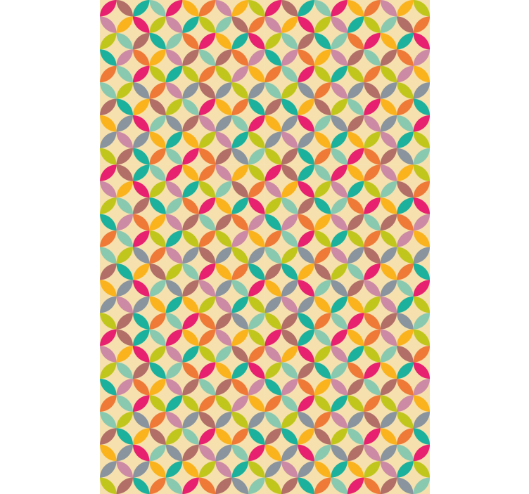 Tapet de sufragerie geometric colorat - TenStickers