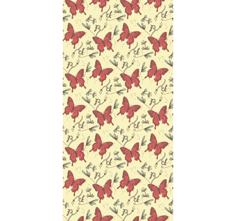 Fluture tapet stil vintage - TenStickers