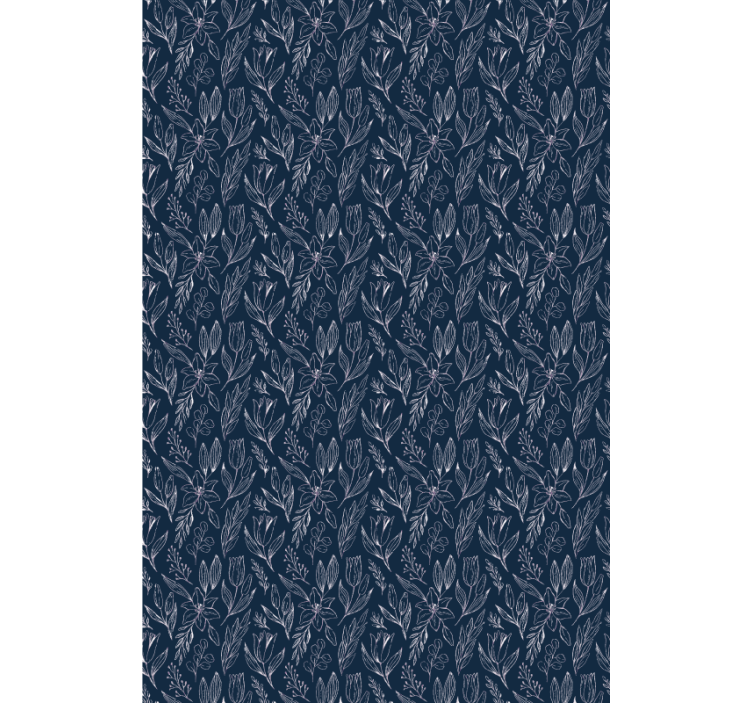 Tapet hol model floral cu crini fără cusături - TenStickers