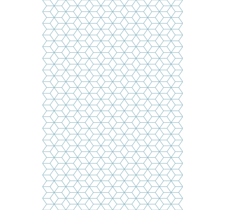 Tapet nordic fundal alb cu linii geometrice albastre - TenStickers