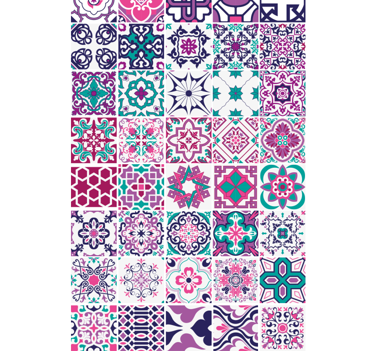 Tapet texturat cu model geometric de plăci - TenStickers