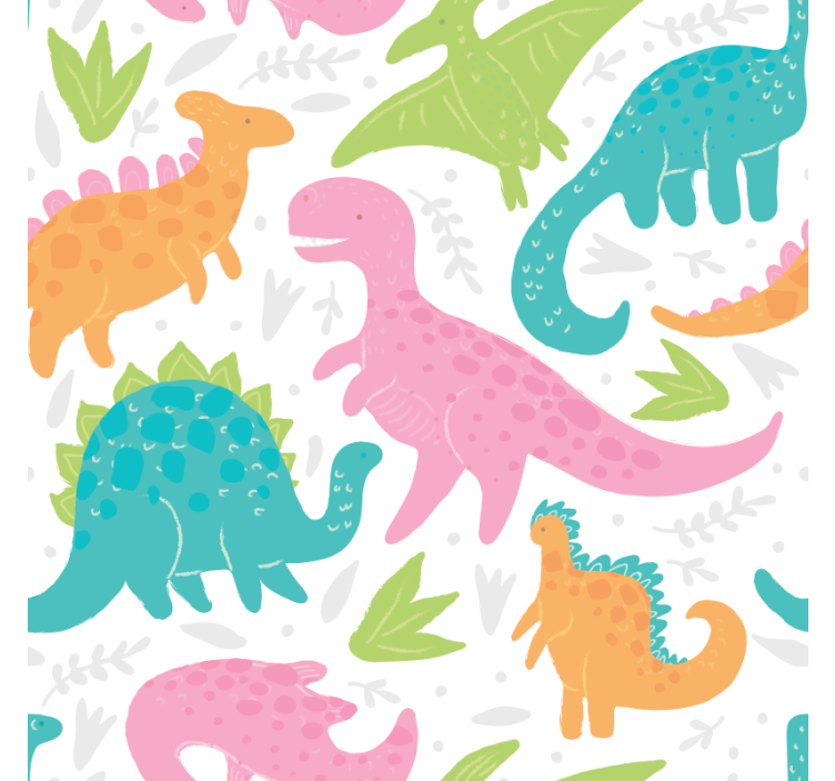 Tapet dinozauri culori pastel - TenStickers