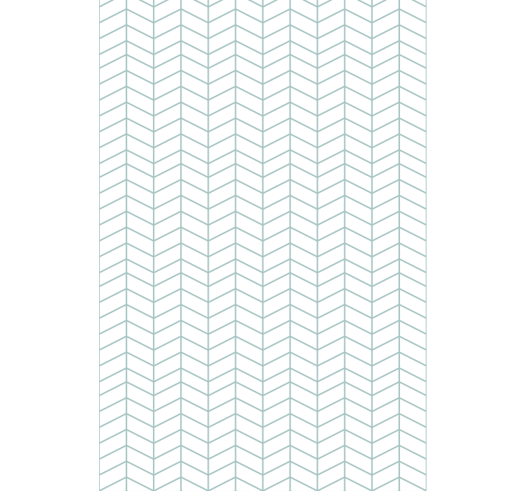 Birou tapet linii zigzag albastre pe fundal alb - TenStickers