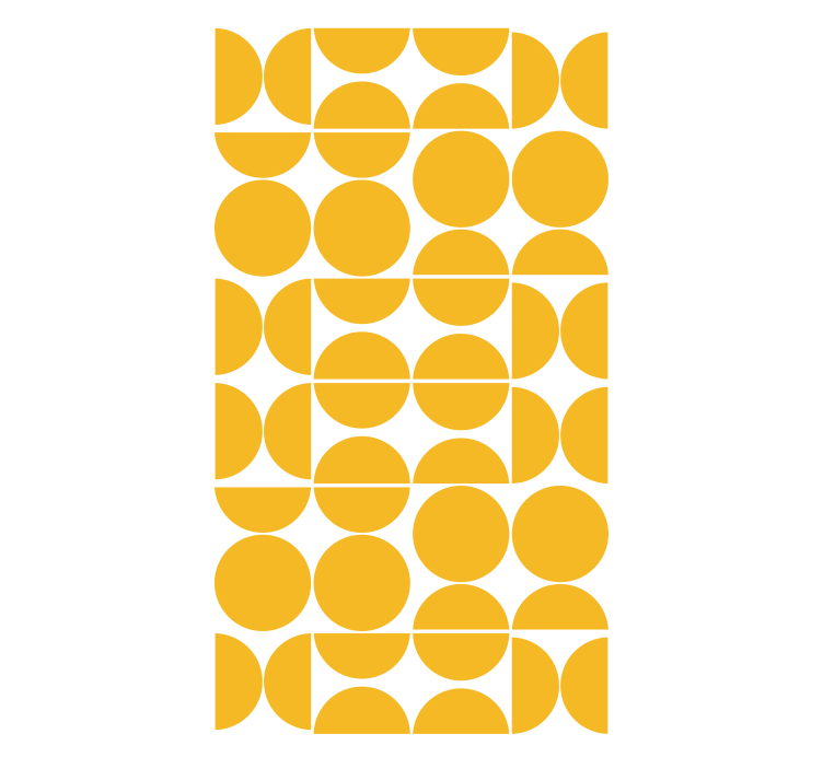 Tapet modern cercuri galbene suprapuse - TenStickers