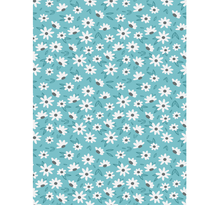 Tapet de sufragerie cu motiv floral margaretă - TenStickers