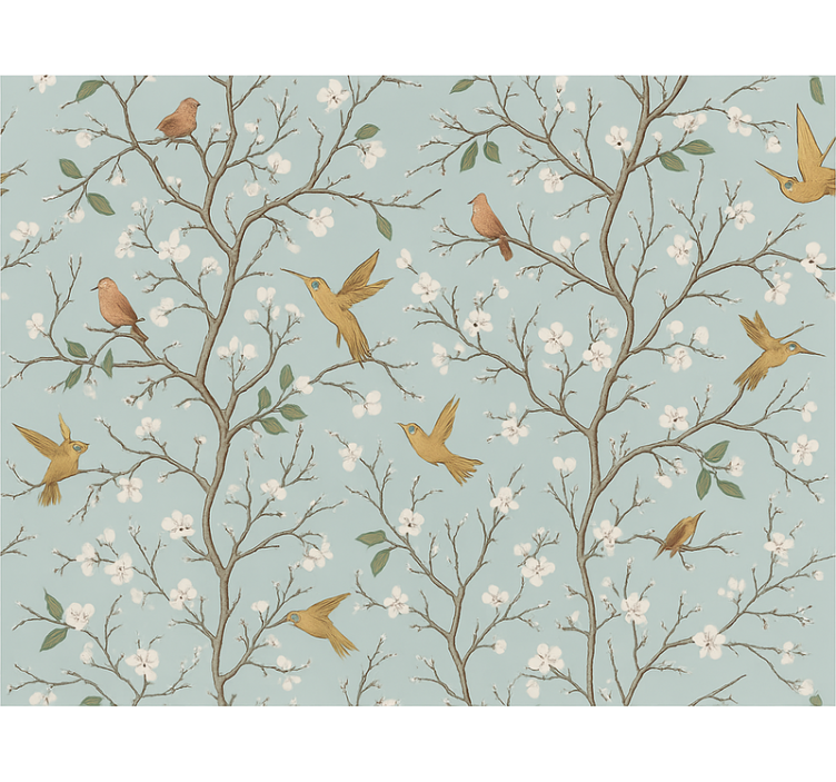 Tapet dormitor primăvara elegantă - TenStickers