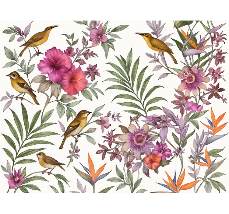 Tapet dormitor pădure colorată - TenStickers