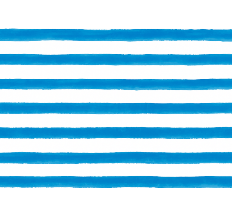 Tapet orizontal benzi acvarel albastre - TenStickers