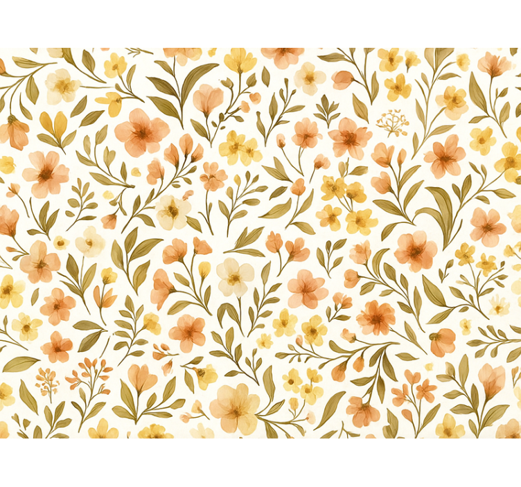 Tapet dormitor flori vintage florale - TenStickers