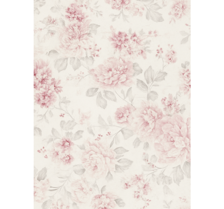 Tapet dormitor design floral vintage roz - TenStickers