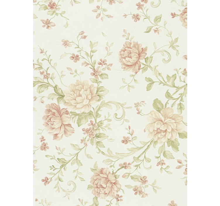 Tapet dormitor design floral roz - TenStickers