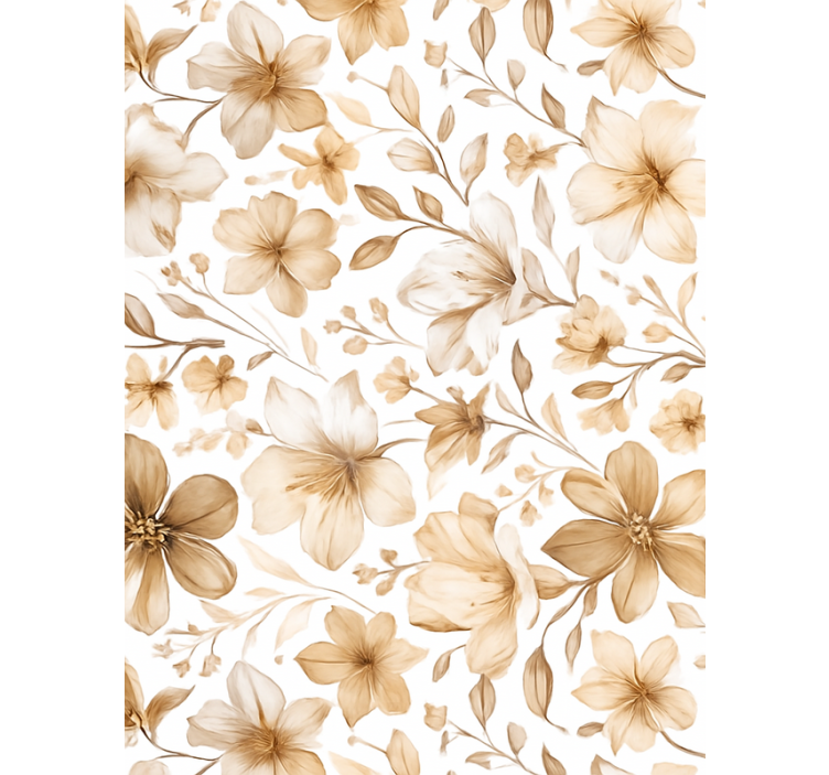 Tapet dormitor design floral realist - TenStickers