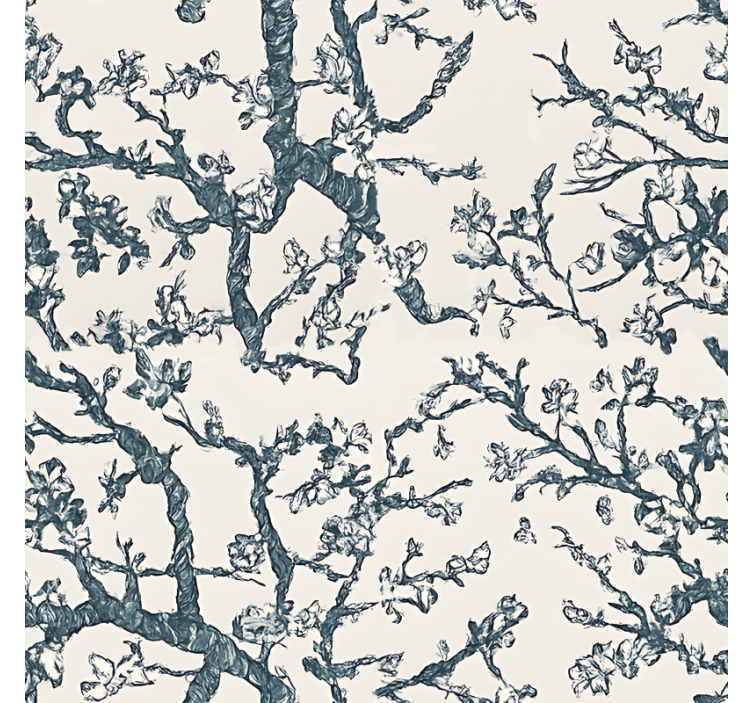 Tapet dormitor design copaci albastru închis - TenStickers