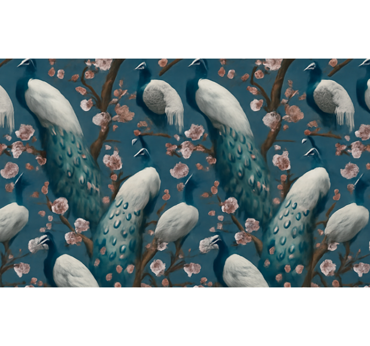 Tapet dormitor păuni eleganți și frumoși - TenStickers