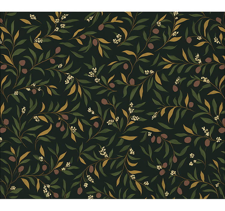 Tapet dormitor cu design floral simplu repetitiv - TenStickers