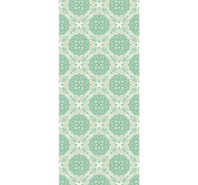 Tapet dormitor model floral verde stil nordic - TenStickers