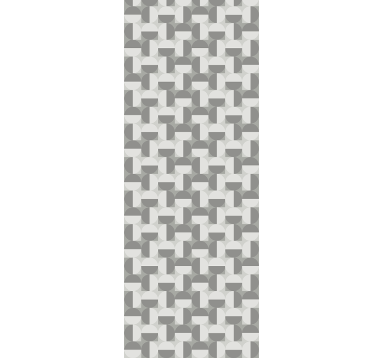 Tapet dormitor model cercuri gri stil nordic - TenStickers