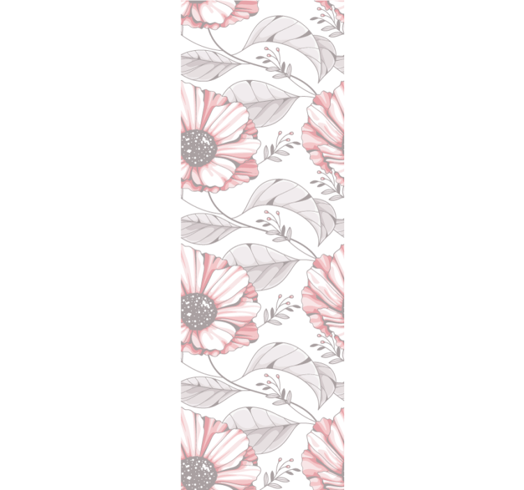 Tapet dormitor design elegant cu magnolii roz - TenStickers