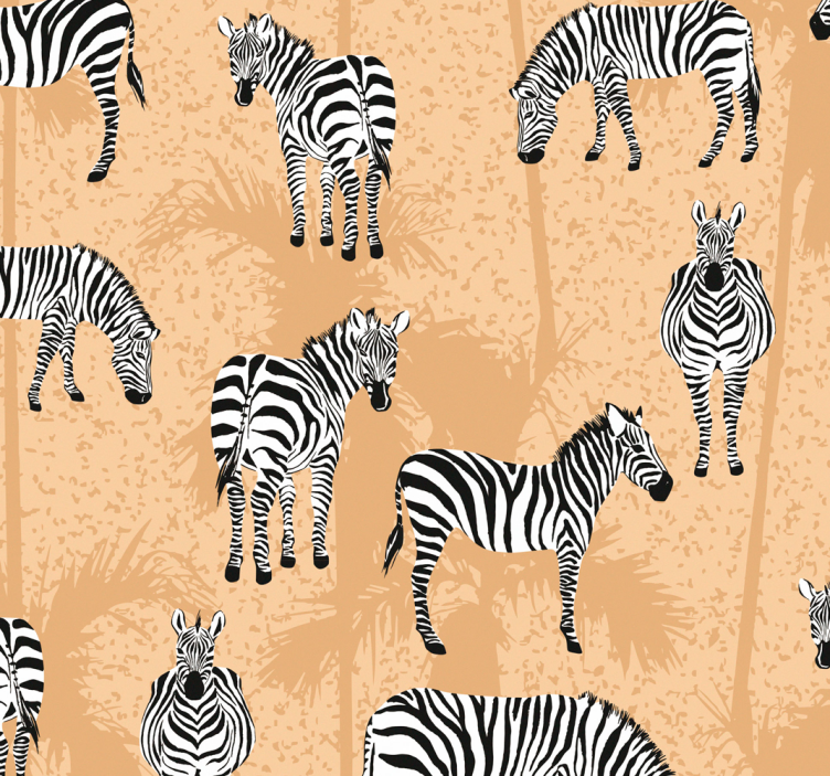 Tapet de baie zebra safari - TenStickers