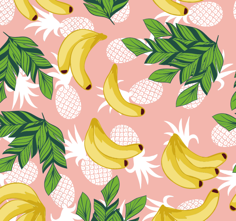 Ananas și banane tapet de bucătărie - TenStickers