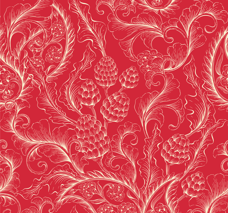 Tapet ornamental ilustrare paisley - TenStickers