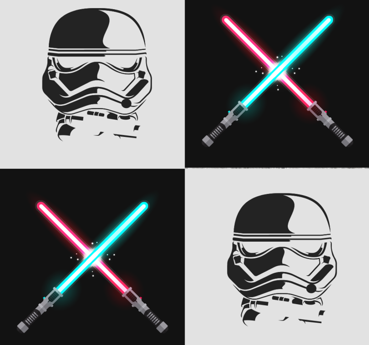 Tapet personalizabil sabii laser stormtrooper - TenStickers